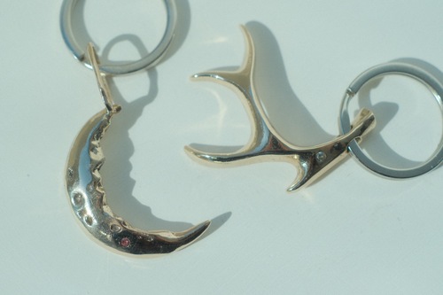 White Day Custom Gem Keychain