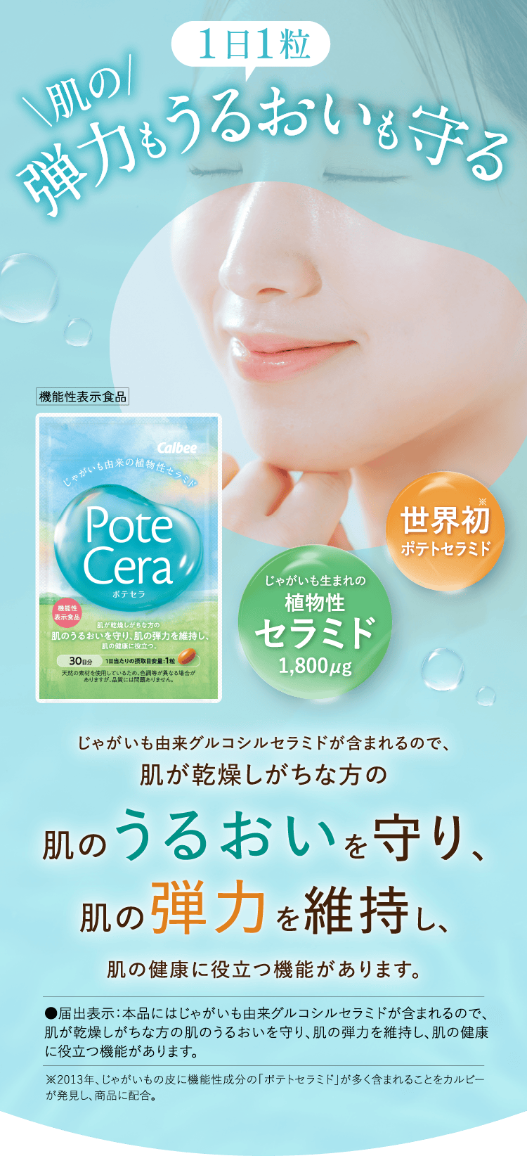 1日1粒 肌の弾力もうるおいも守る