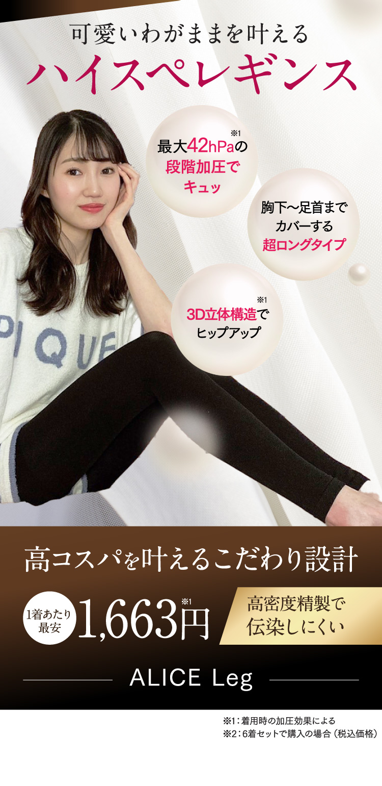 ALICE Leg　履けばわかる4つのアプローチ