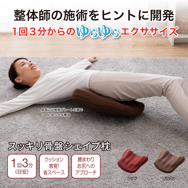 福辻式スッキリ骨盤シェイプ枕 カラー: ブラウン