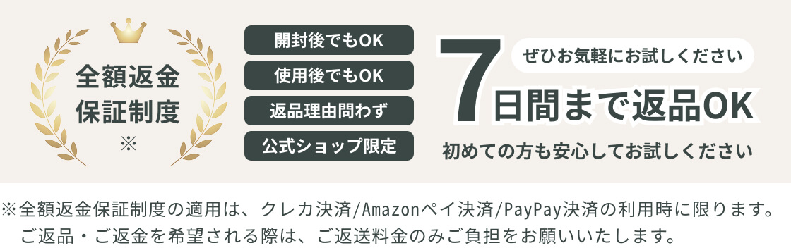 7日間まで返品OK