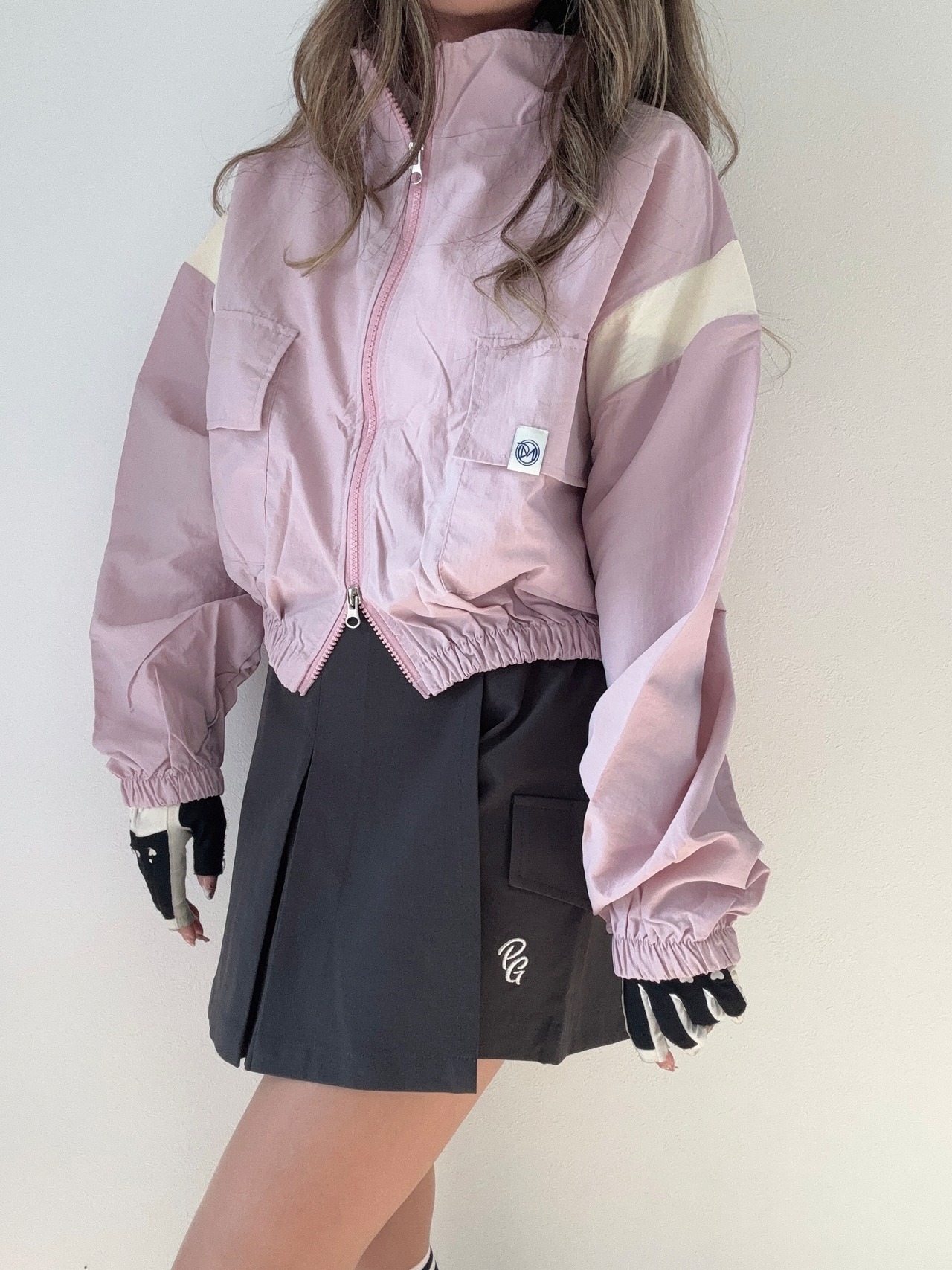 Wジップショート丈ジャンパー