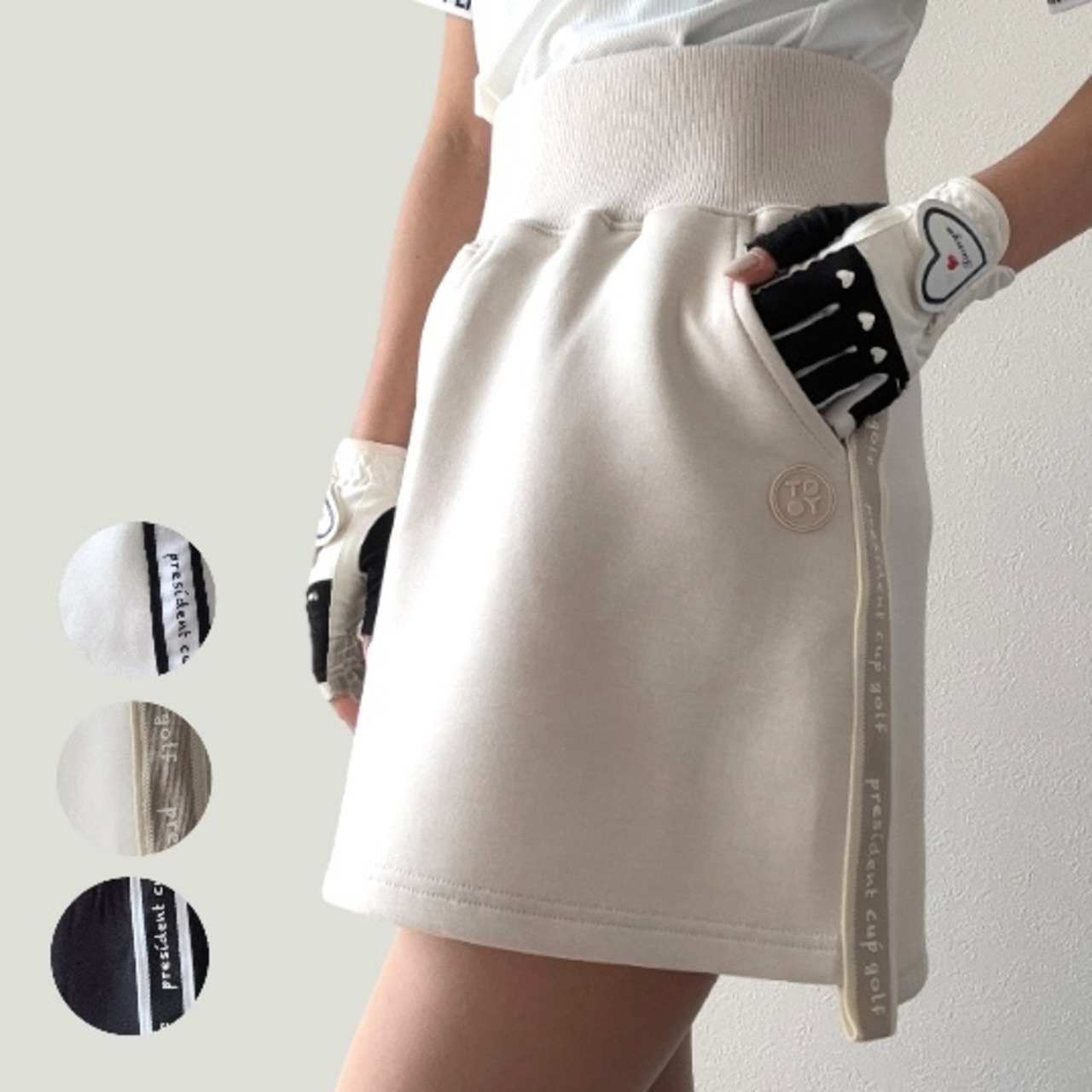 【SETUP対応】サイドロゴスウェットタイトスカート