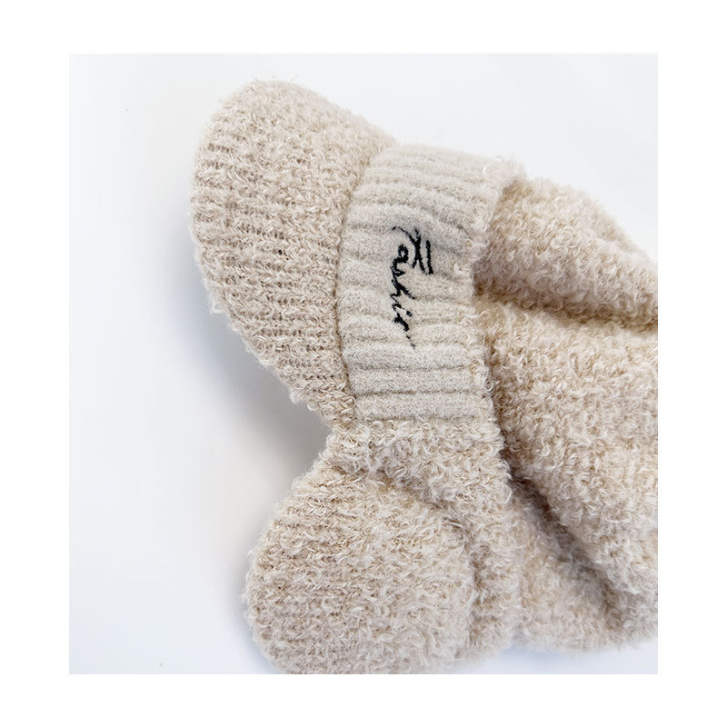 裏シャギーボアニットキャップ