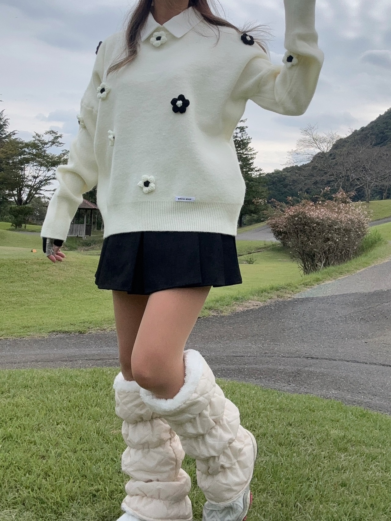 キルトボアレッグウォーマー