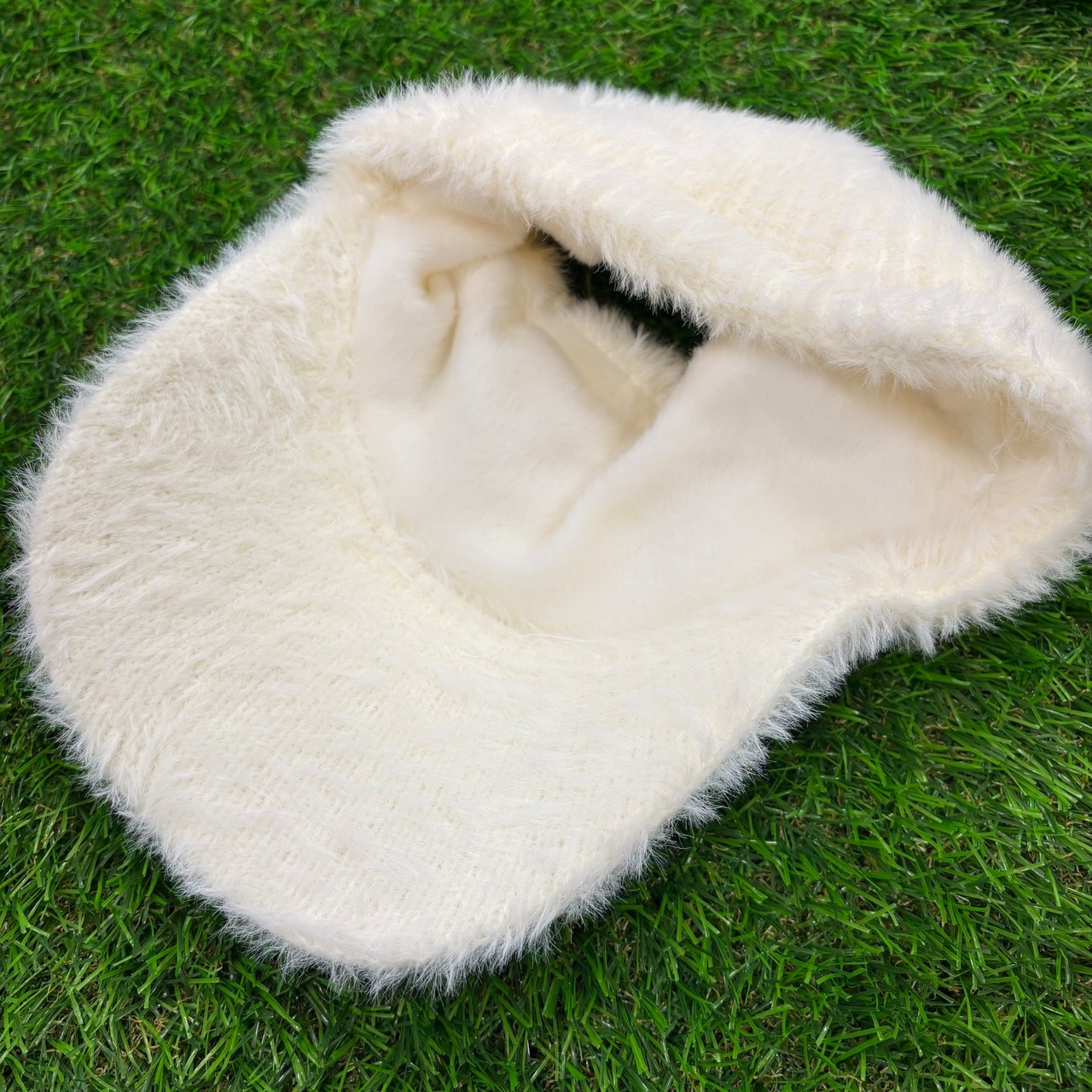 Cシャギーニットバイザー