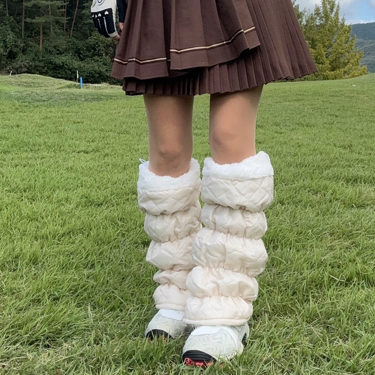 キルトボアレッグウォーマー