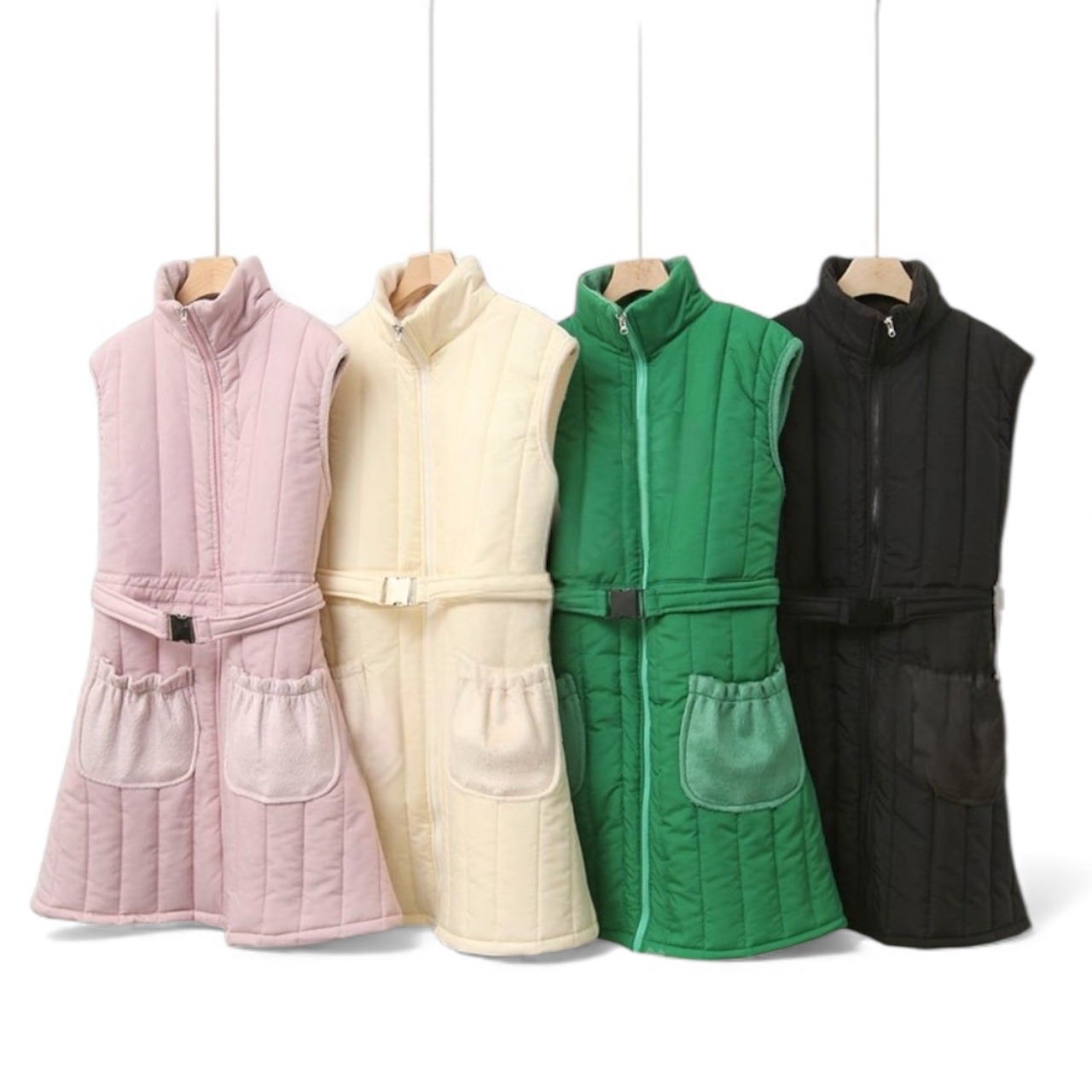 中綿ベルト付きジャンパースカート