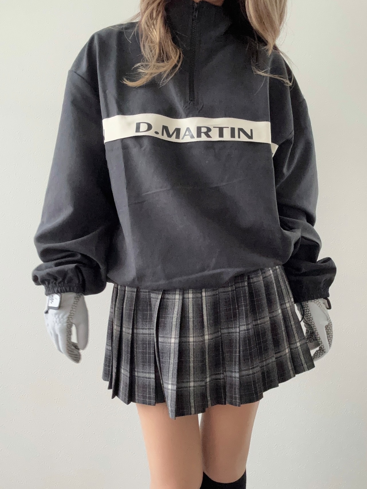 ウエストゴムチェックプリーツスカート