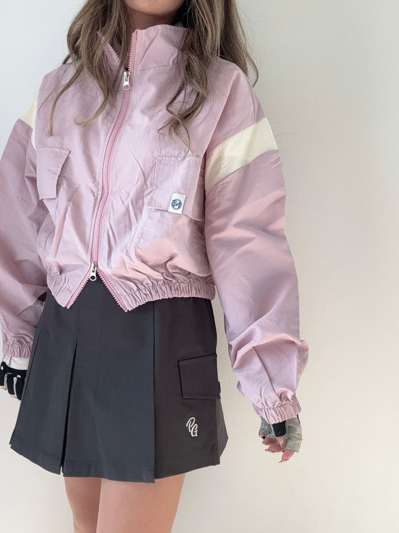 Wジップショート丈ジャンパー