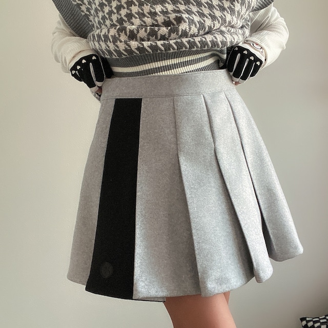 プリーツウールスカート GY