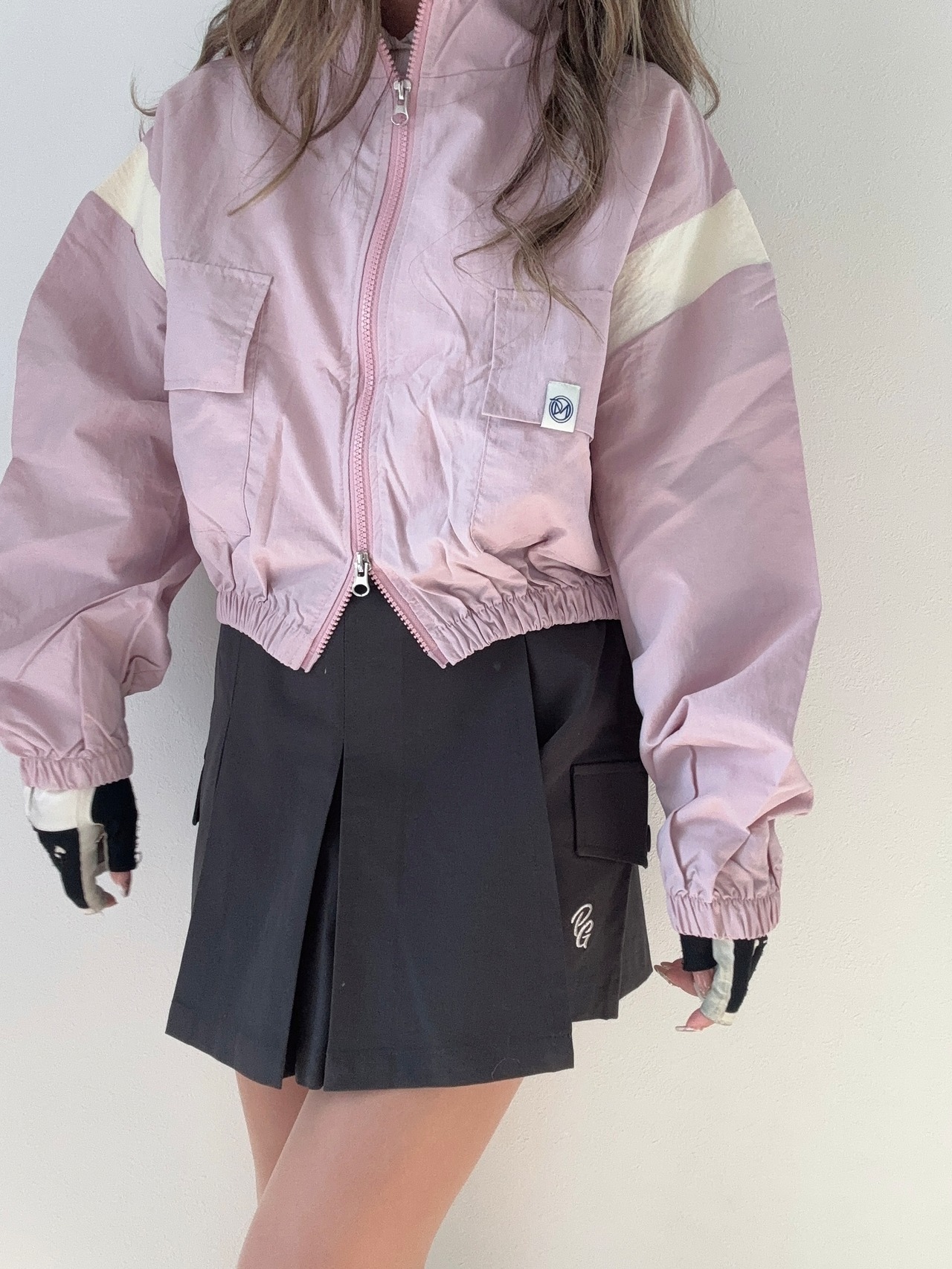 Wジップショート丈ジャンパー