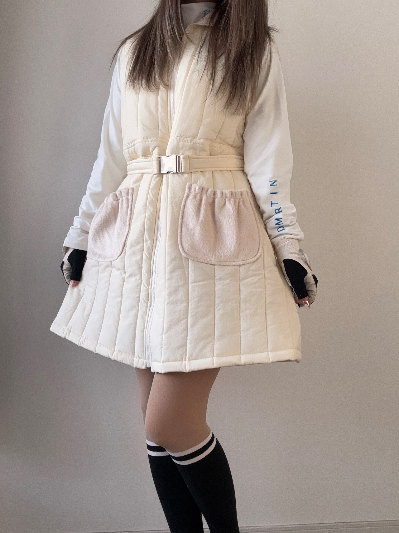 中綿ベルト付きジャンパースカート