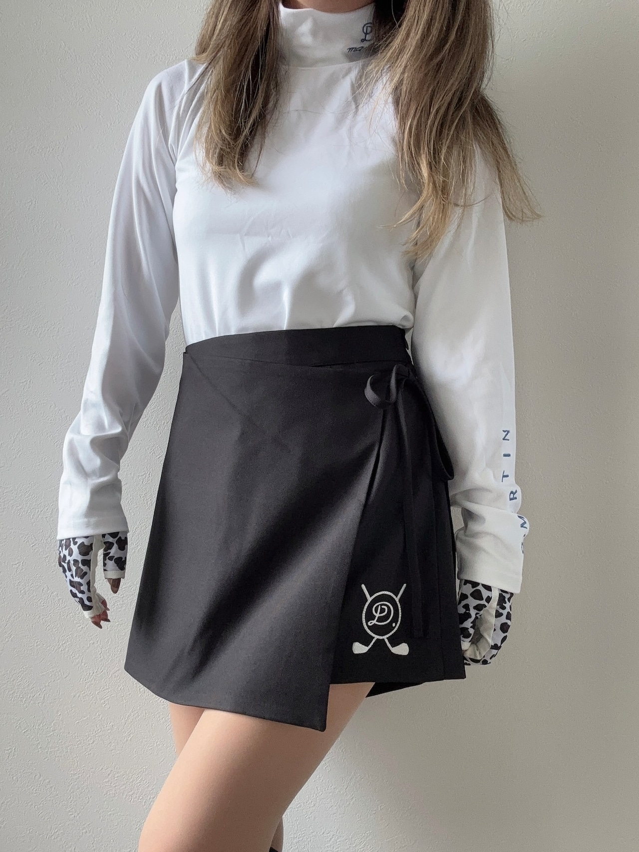 ≪細身≫リボンラップキュロット