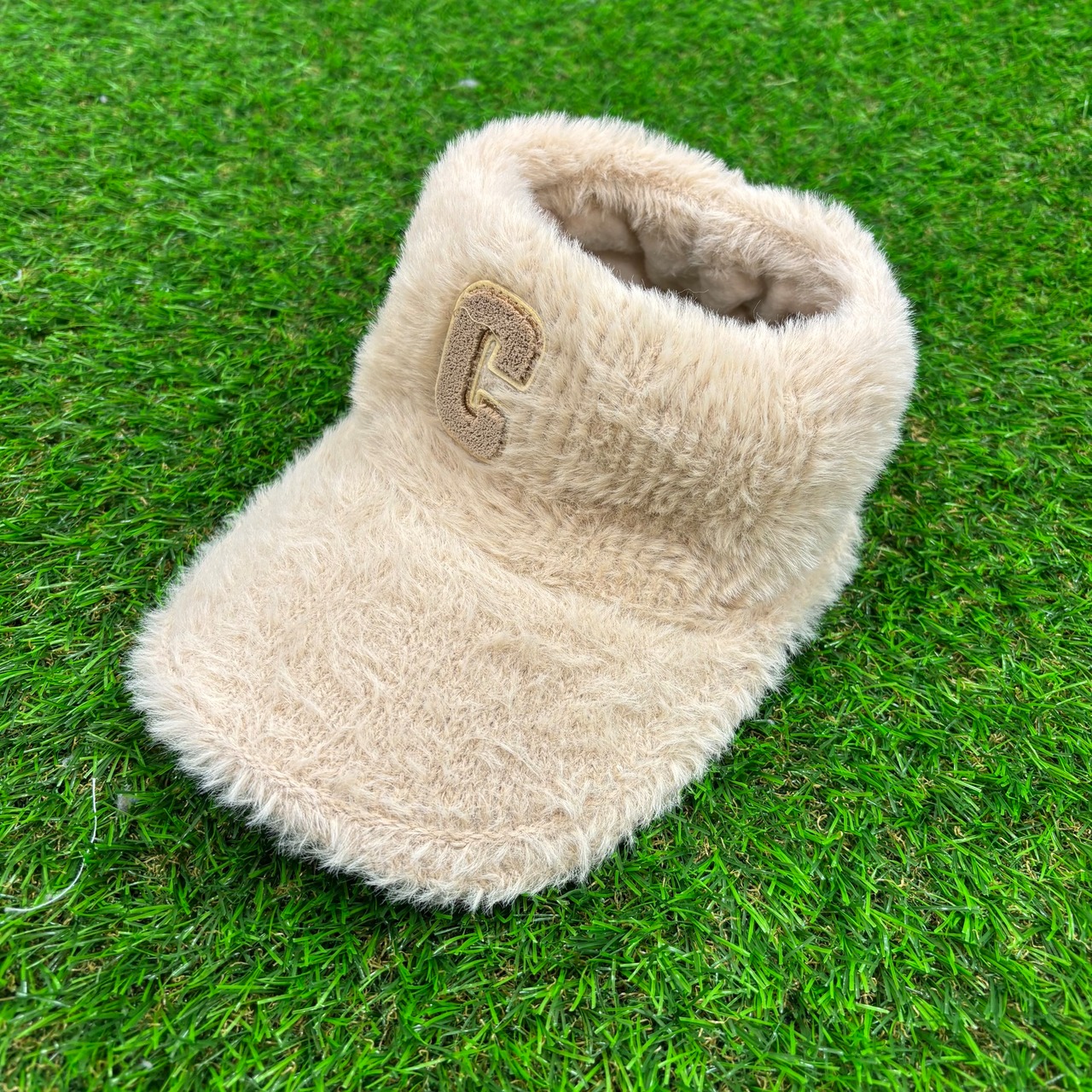 Cシャギーニットバイザー