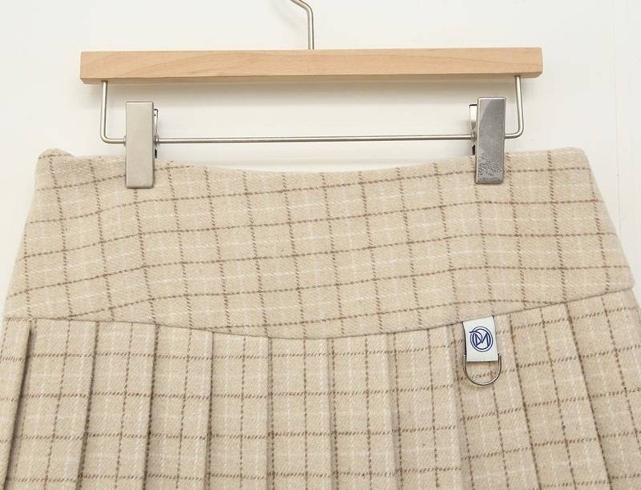 【SETUP対応】チェックウールプリーツスカート
