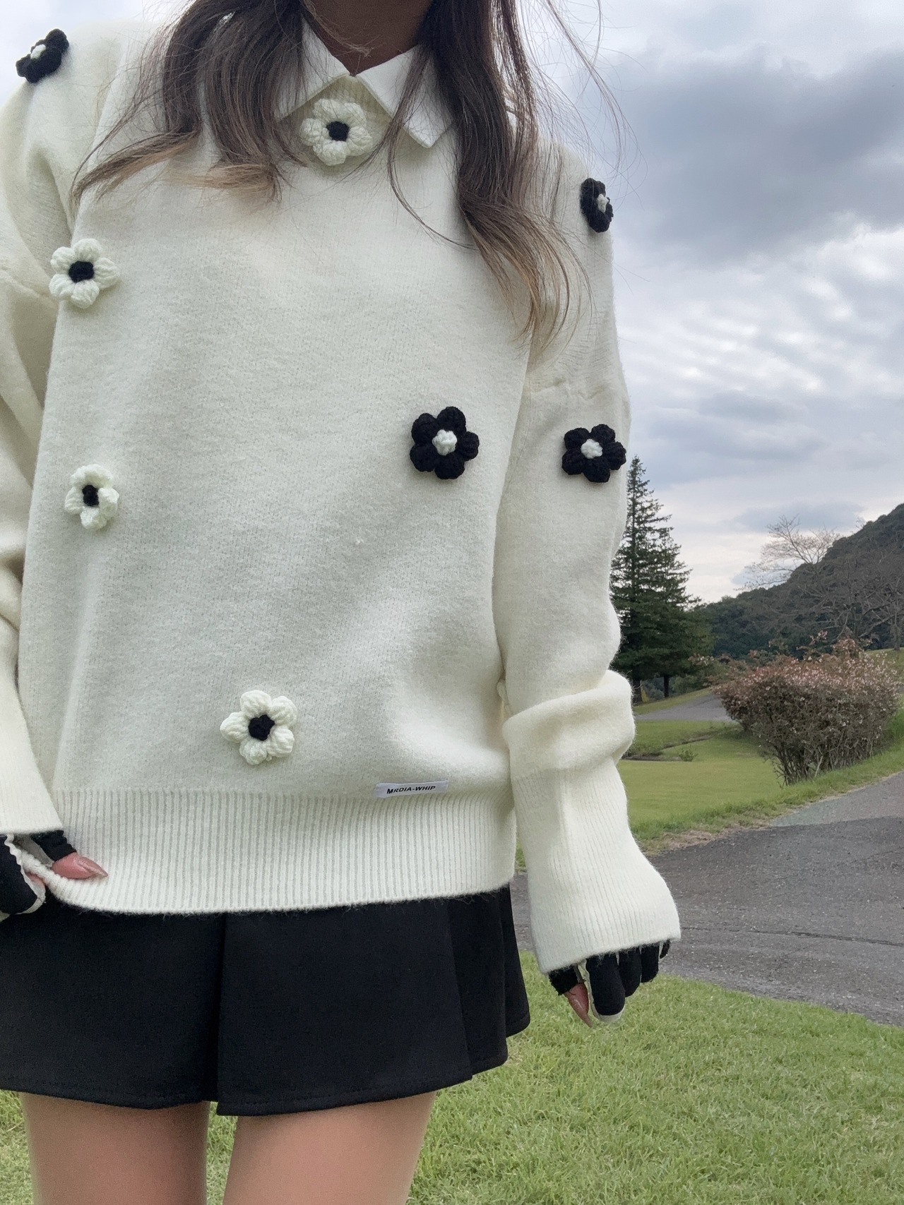 ぽこぽこお花セーター
