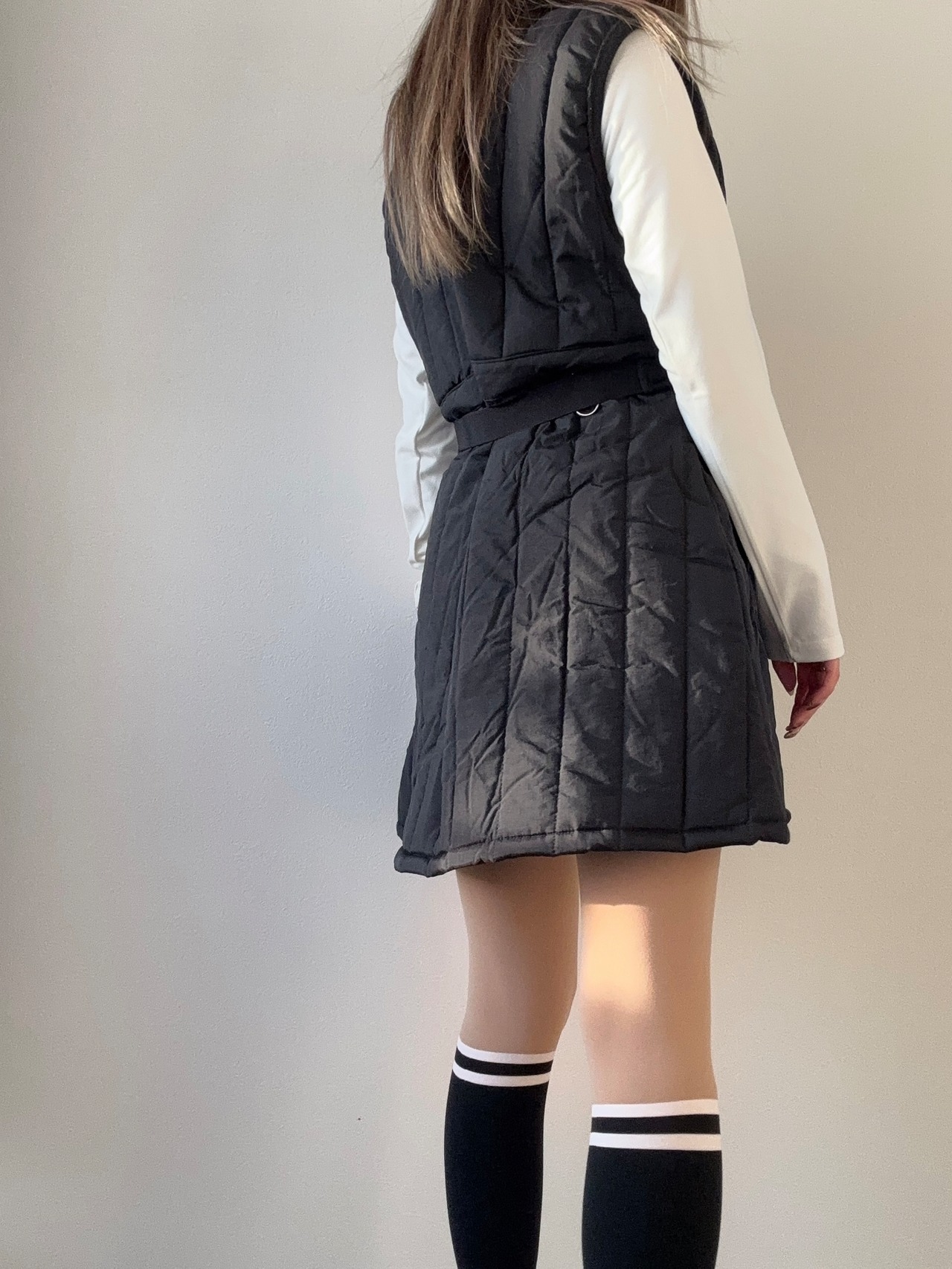 中綿ベルト付きジャンパースカート