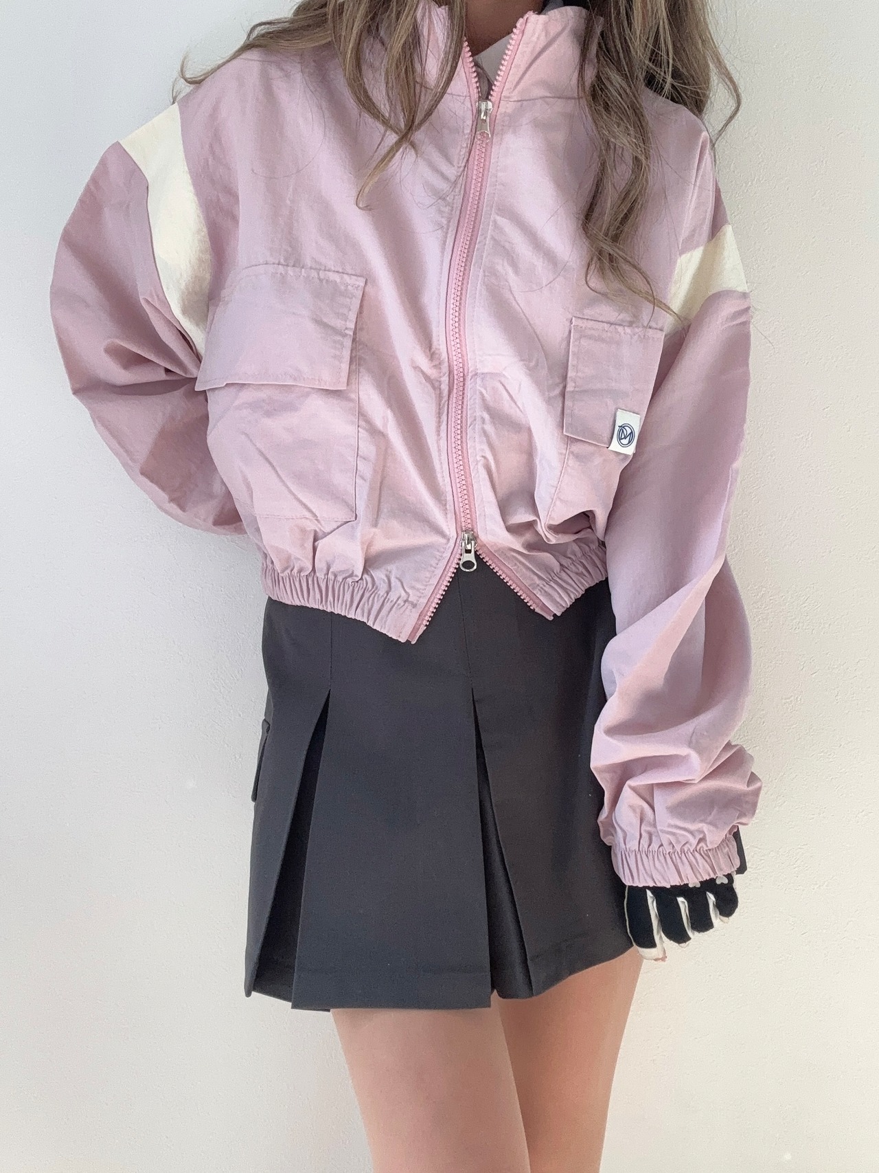 Wジップショート丈ジャンパー