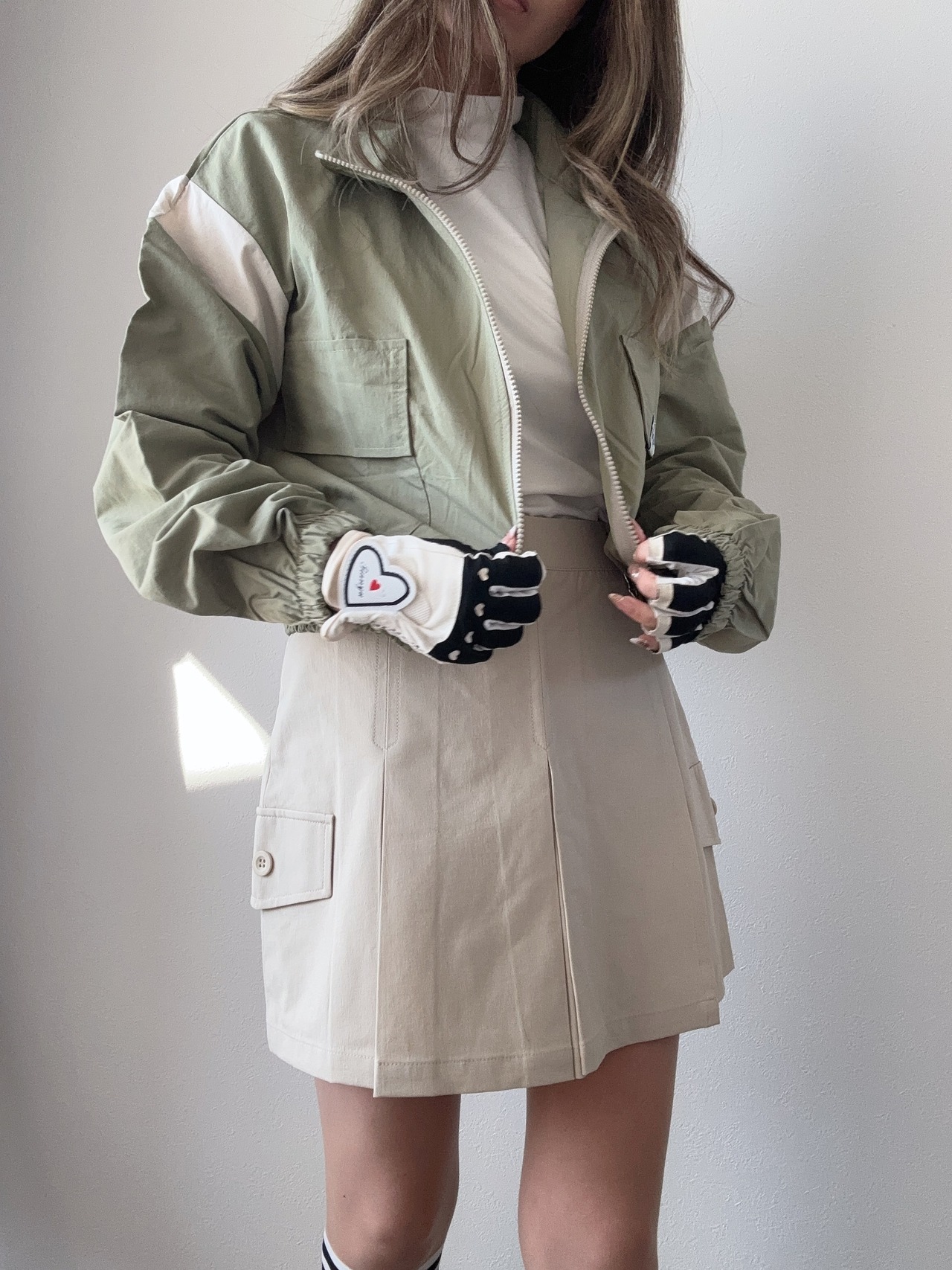 Wジップショート丈ジャンパー