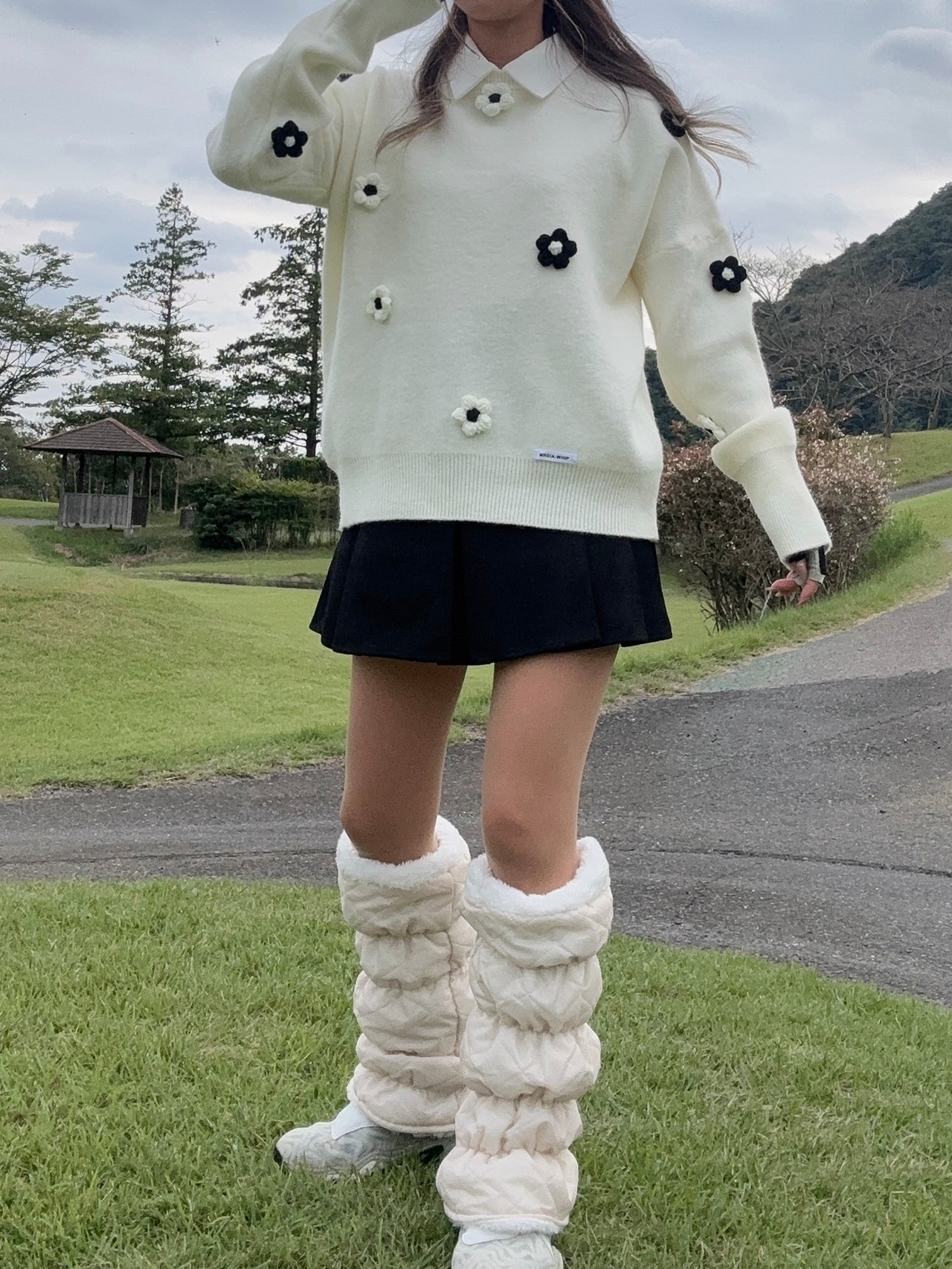 キルトボアレッグウォーマー