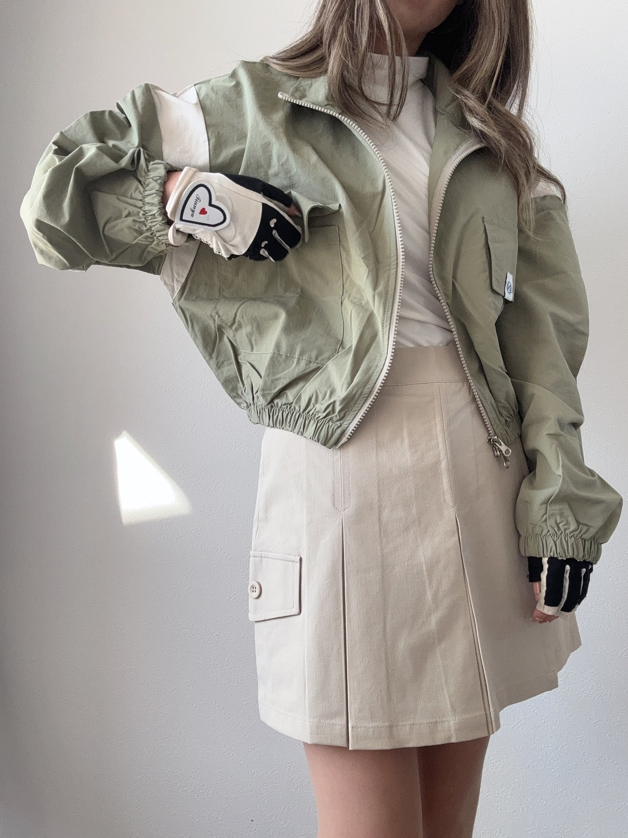 Wジップショート丈ジャンパー