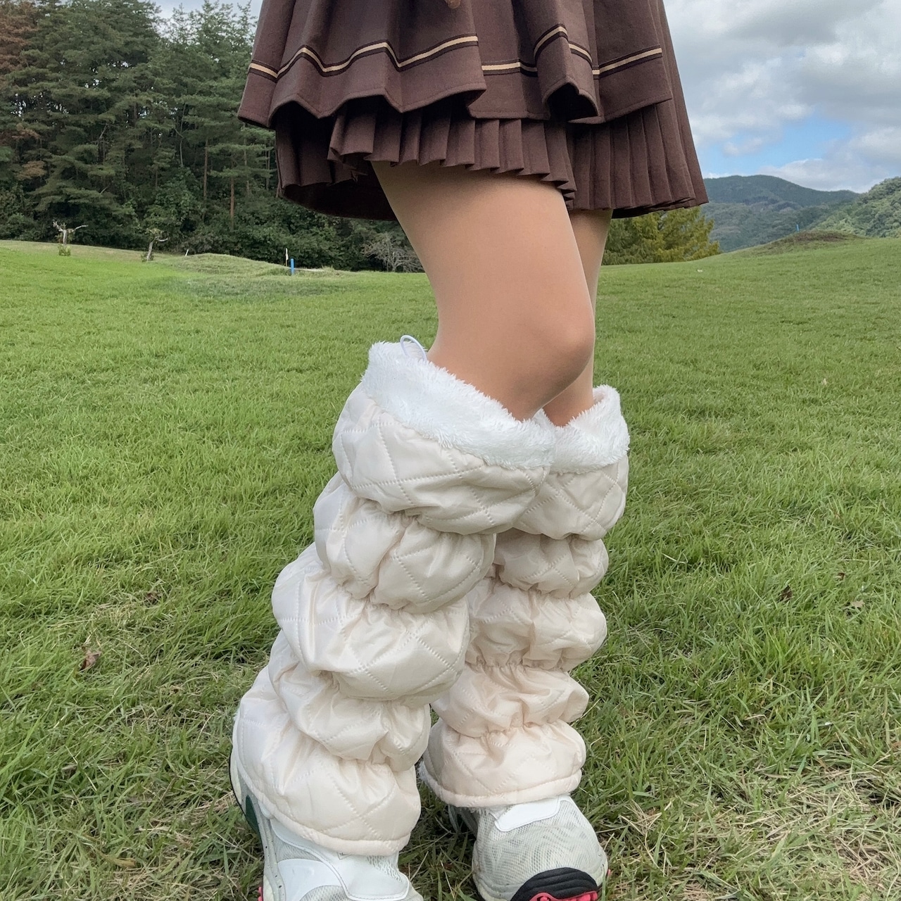 キルトボアレッグウォーマー