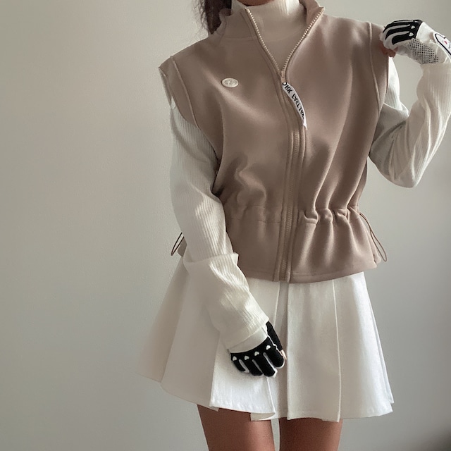 シャーリング裏起毛ベスト BG