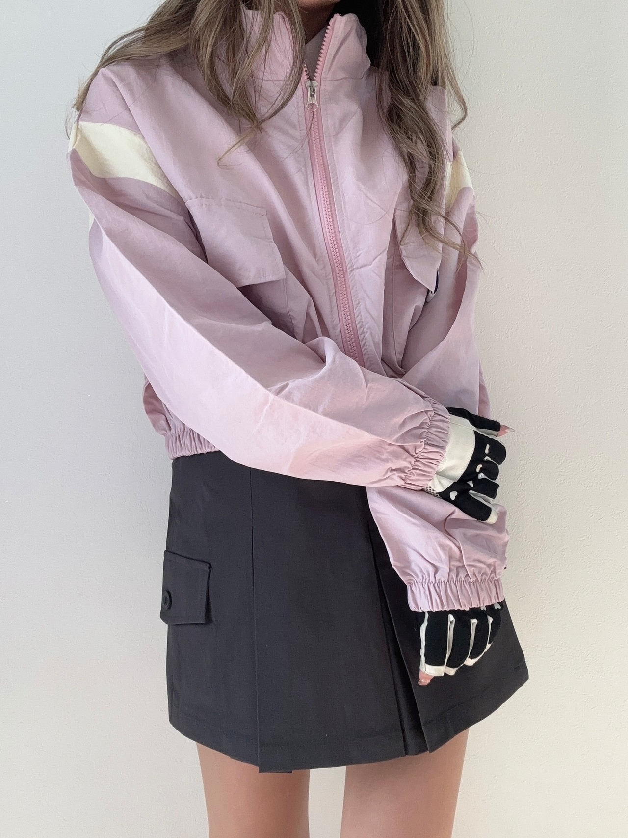 Wジップショート丈ジャンパー