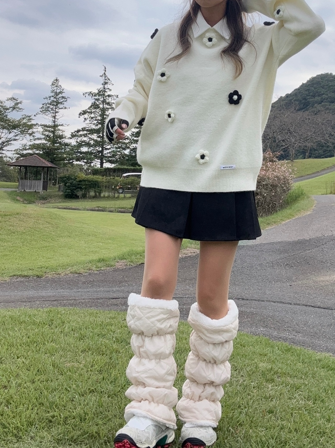 キルトボアレッグウォーマー