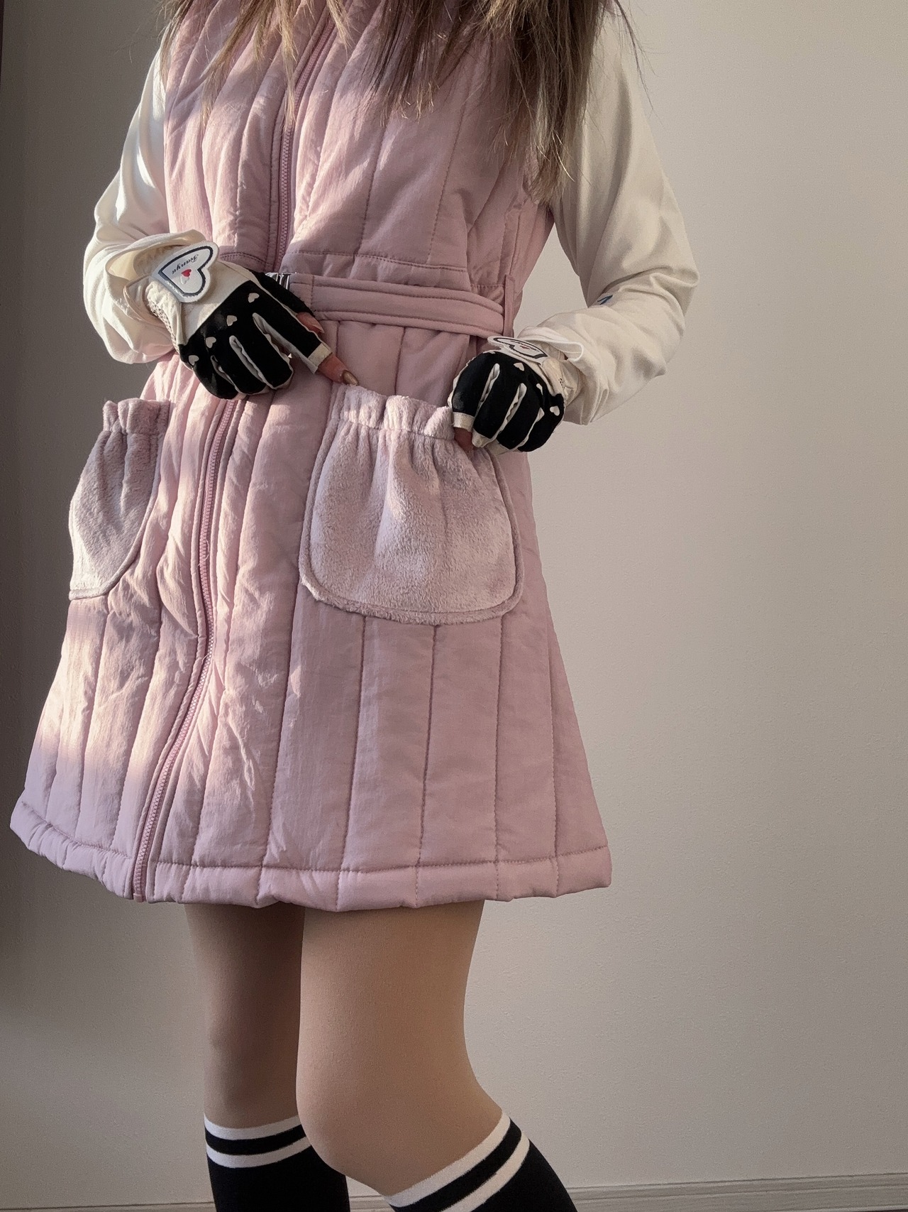 中綿ベルト付きジャンパースカート