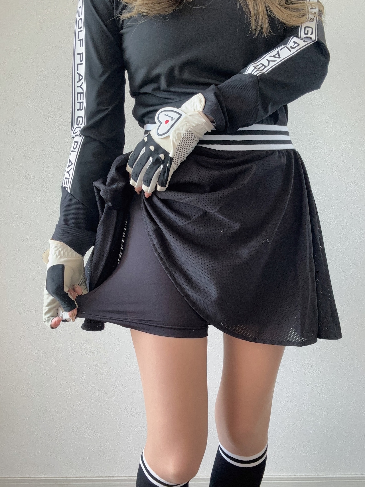 DMメッシュフレアスカート