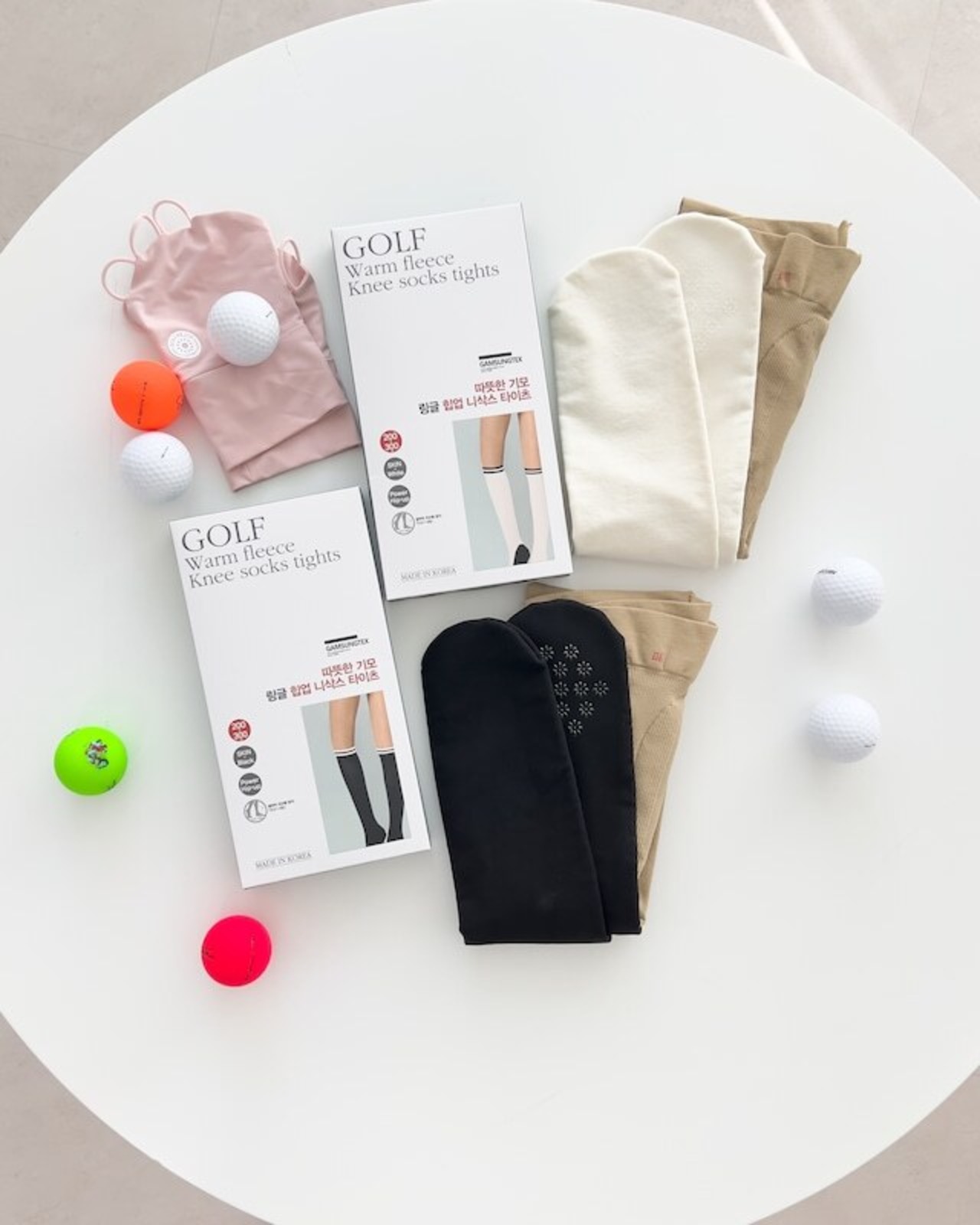 起毛ニーハイソックス風UVタイツ 