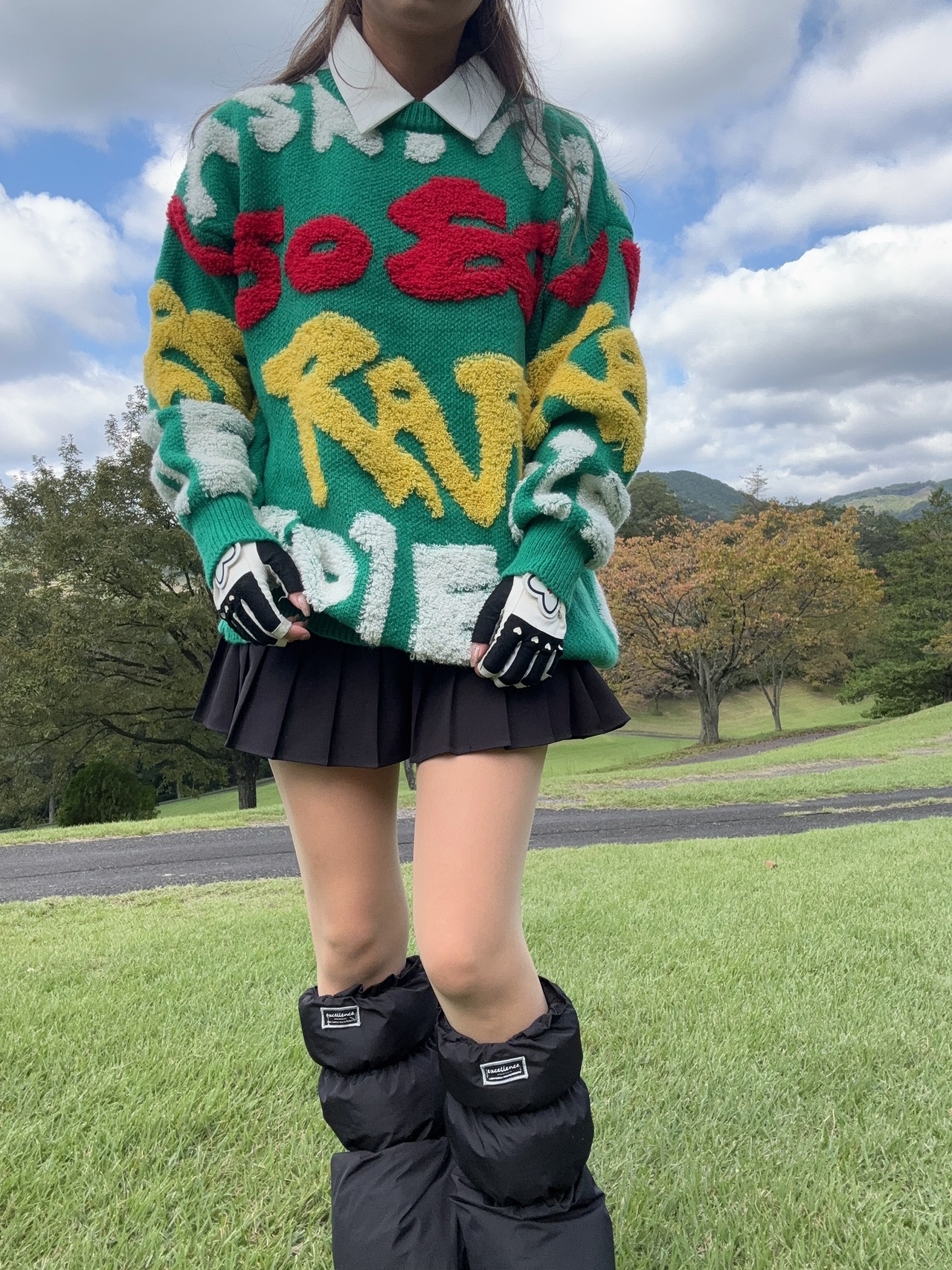 中綿レッグウォーマー
