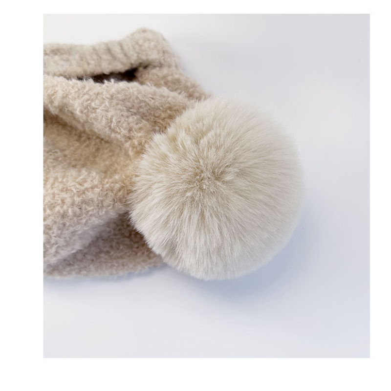 裏シャギーボアニットキャップ