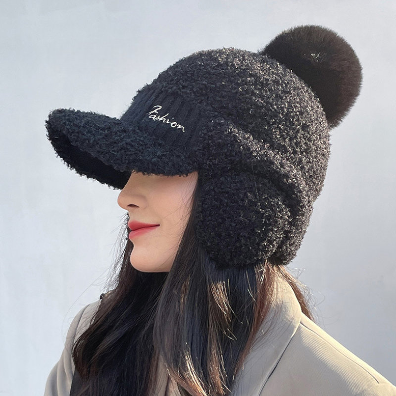 裏シャギーボアニットキャップ