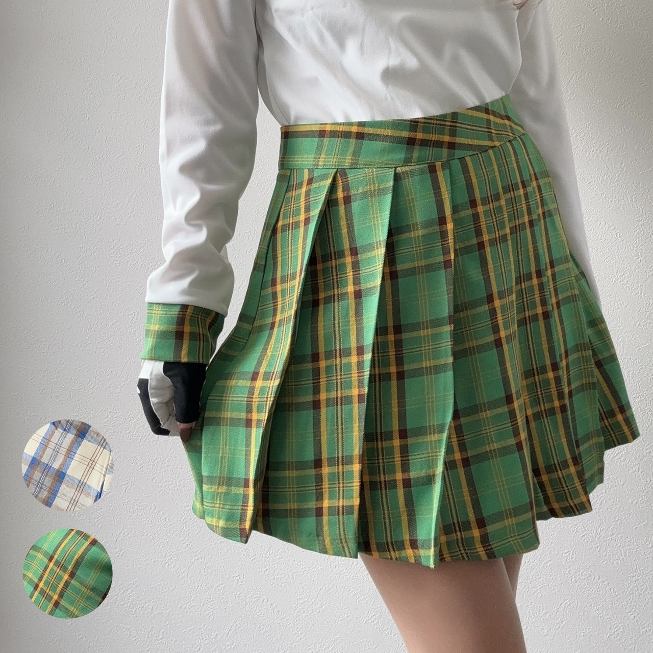 【SETUP対応】チェックプリーツキュロット