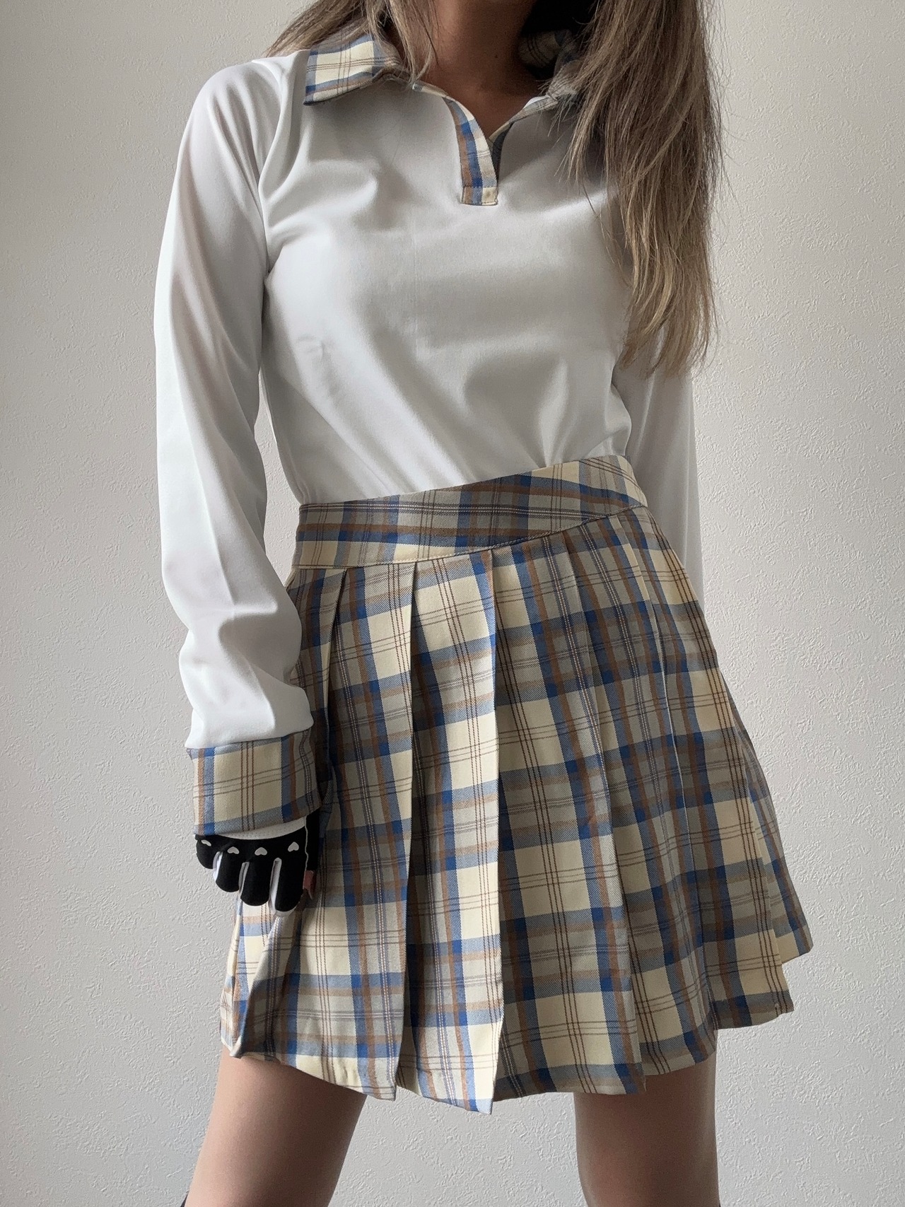 【SETUP対応】チェックプリーツキュロット