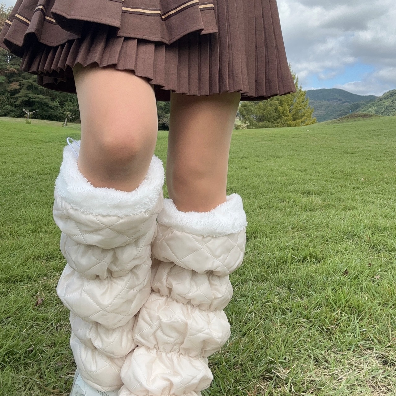 キルトボアレッグウォーマー