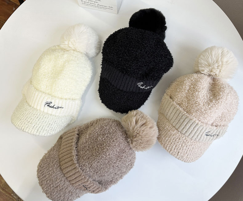 裏シャギーボアニットキャップ