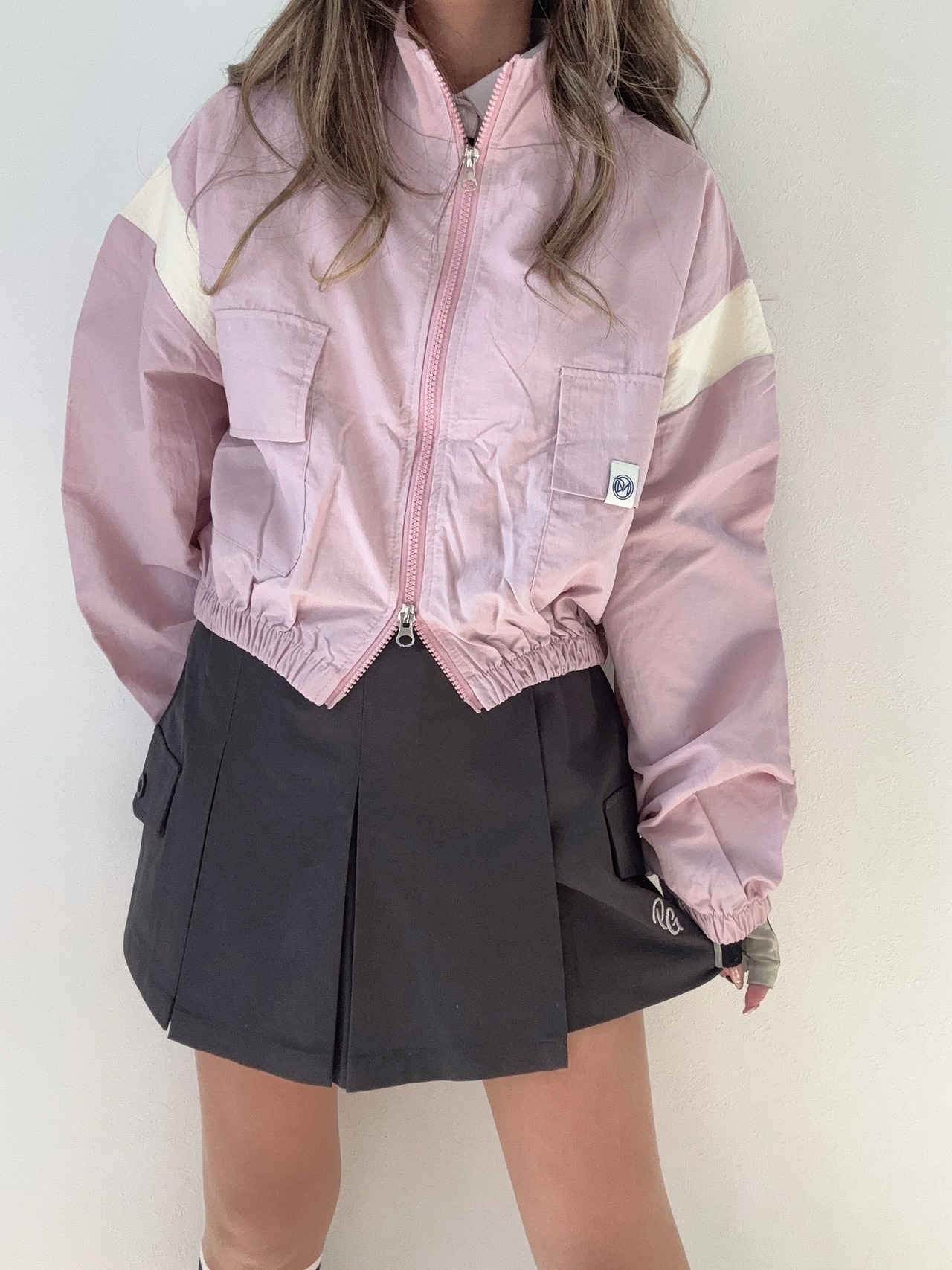 Wジップショート丈ジャンパー