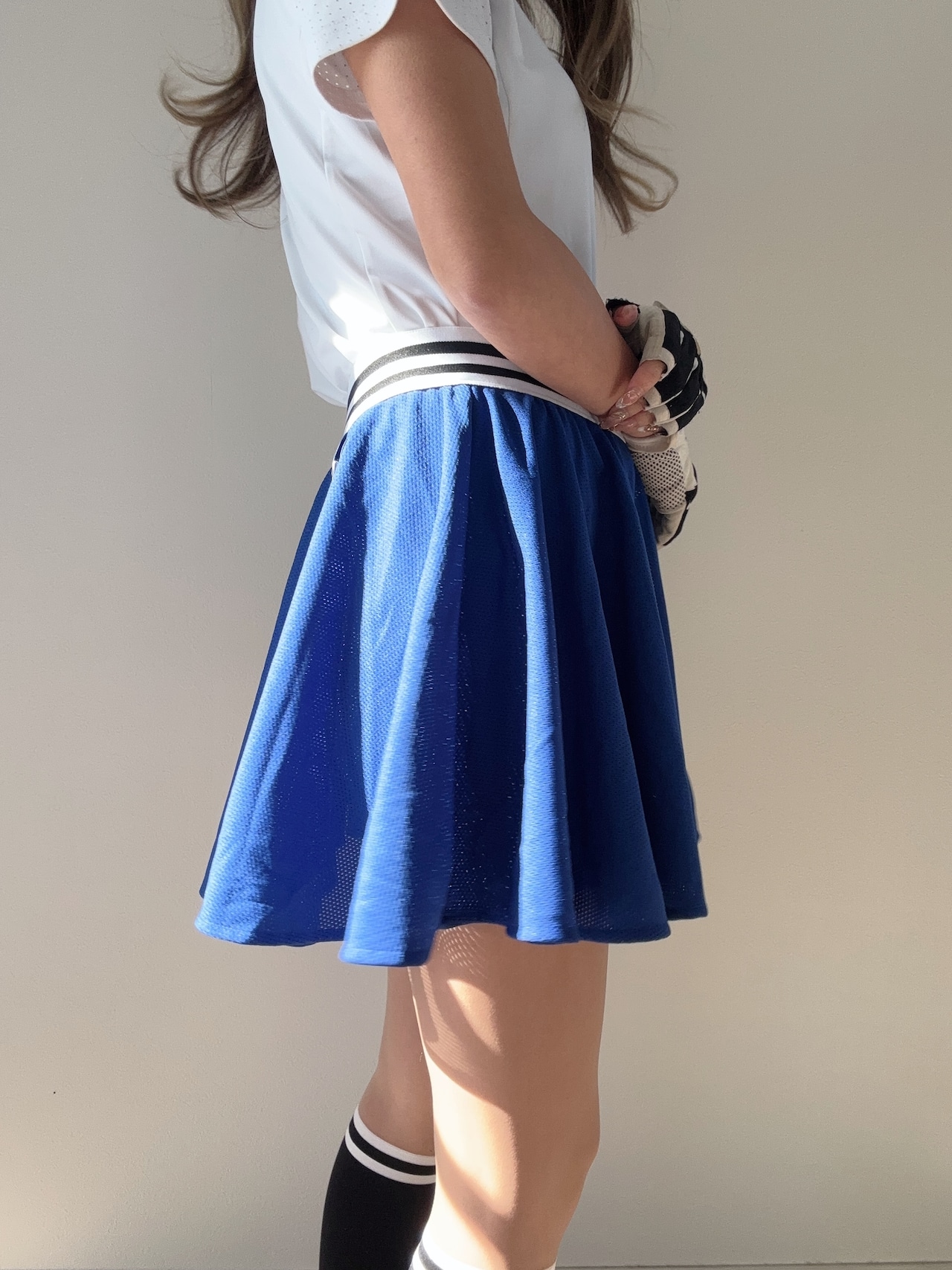 DMメッシュフレアスカート