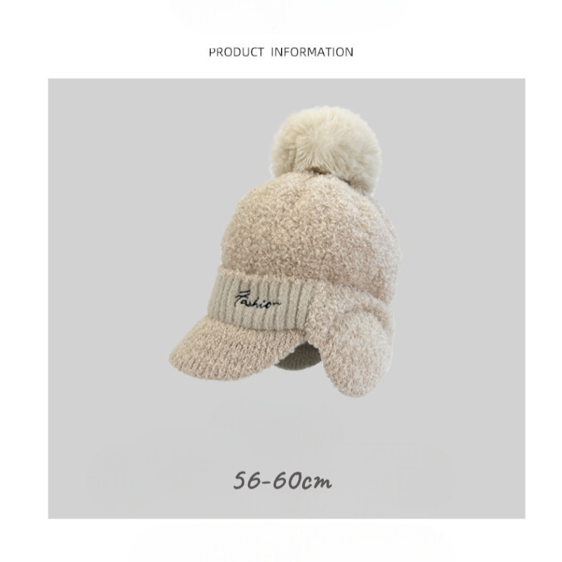 裏シャギーボアニットキャップ