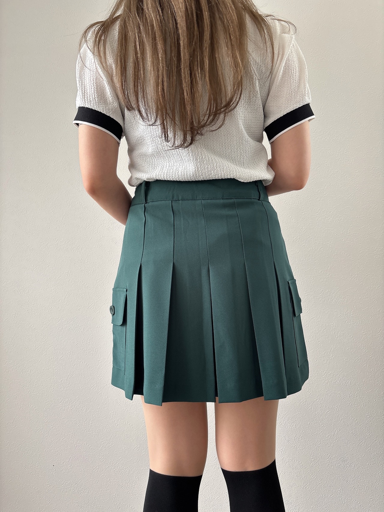 プリーツカーゴスカート