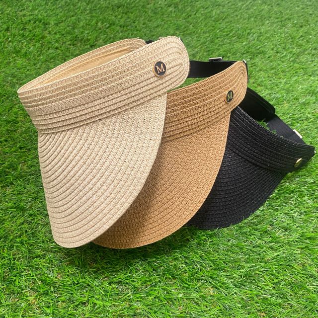 Mシンプル麦わらサンバイザー