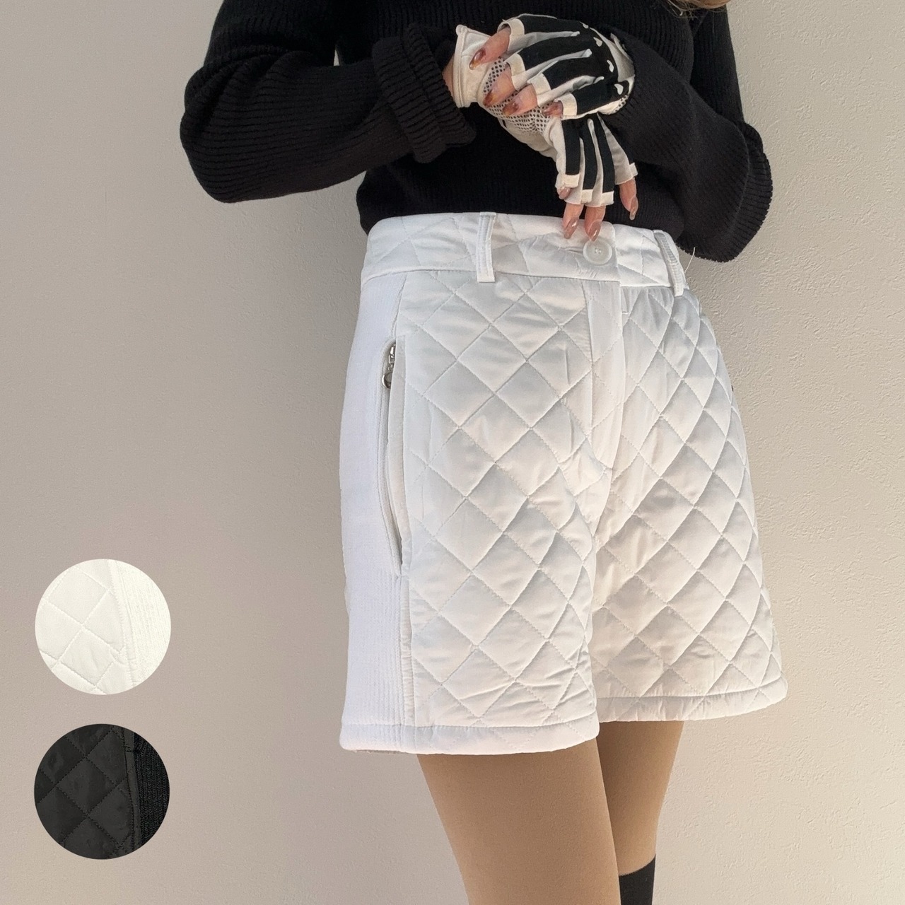 【即納分SALE】中綿キルトショートパンツ
