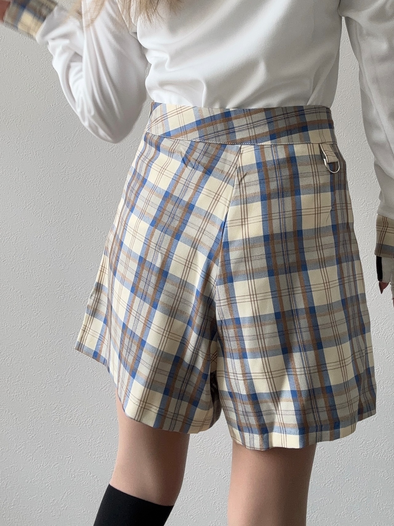 【SETUP対応】チェックプリーツキュロット