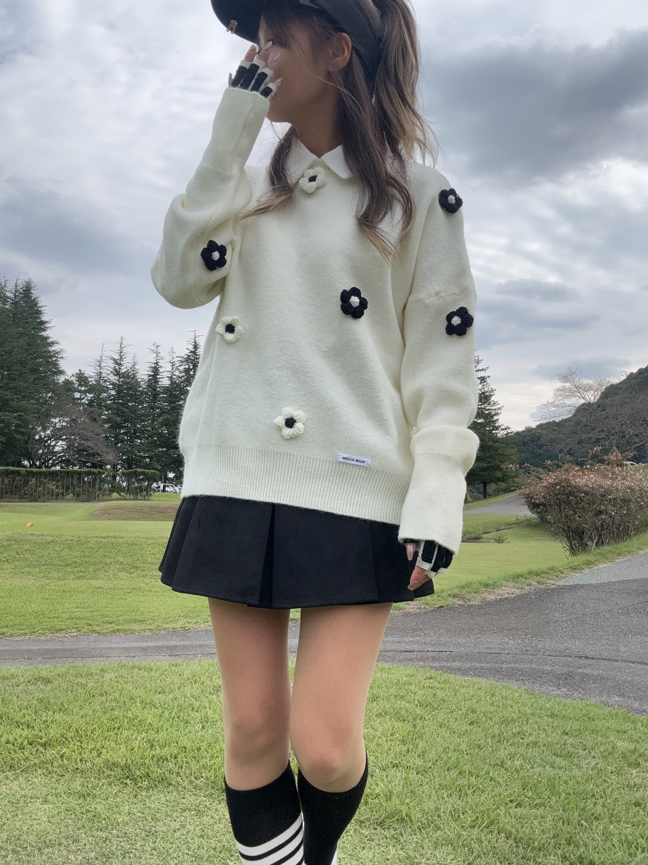 ぽこぽこお花セーター