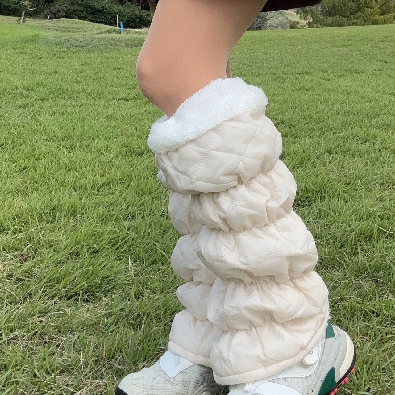 キルトボアレッグウォーマー