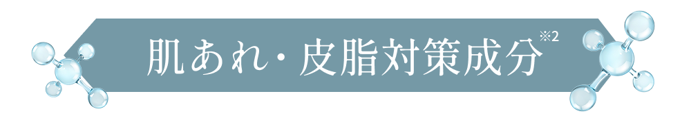 肌あれ・皮脂対策成分※2
